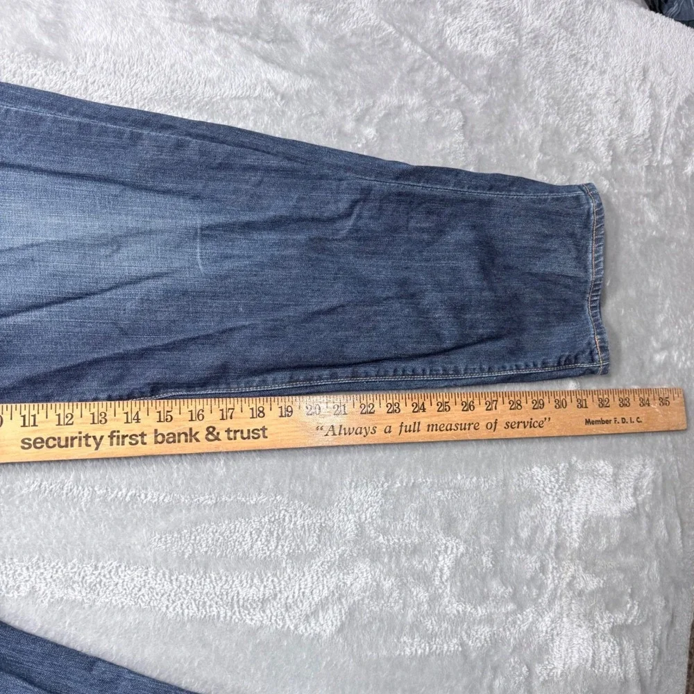 Lucky Brand 481 Relaxed Straight Jeans Mens 40x32 Blue Medium Wash Stretch Denim